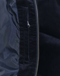 Pufferjakke i jernbanefløjl