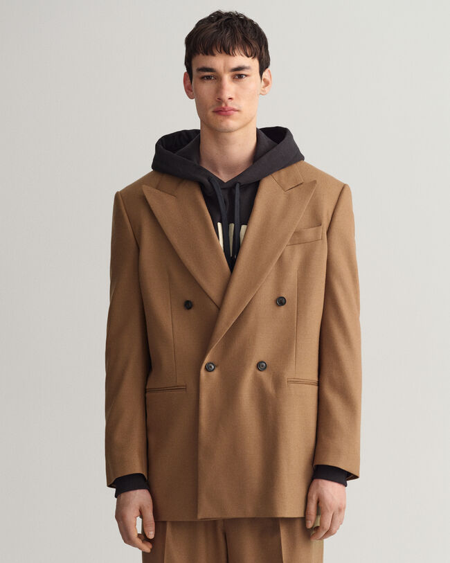 Oversized jakkesæt-blazer af flannel