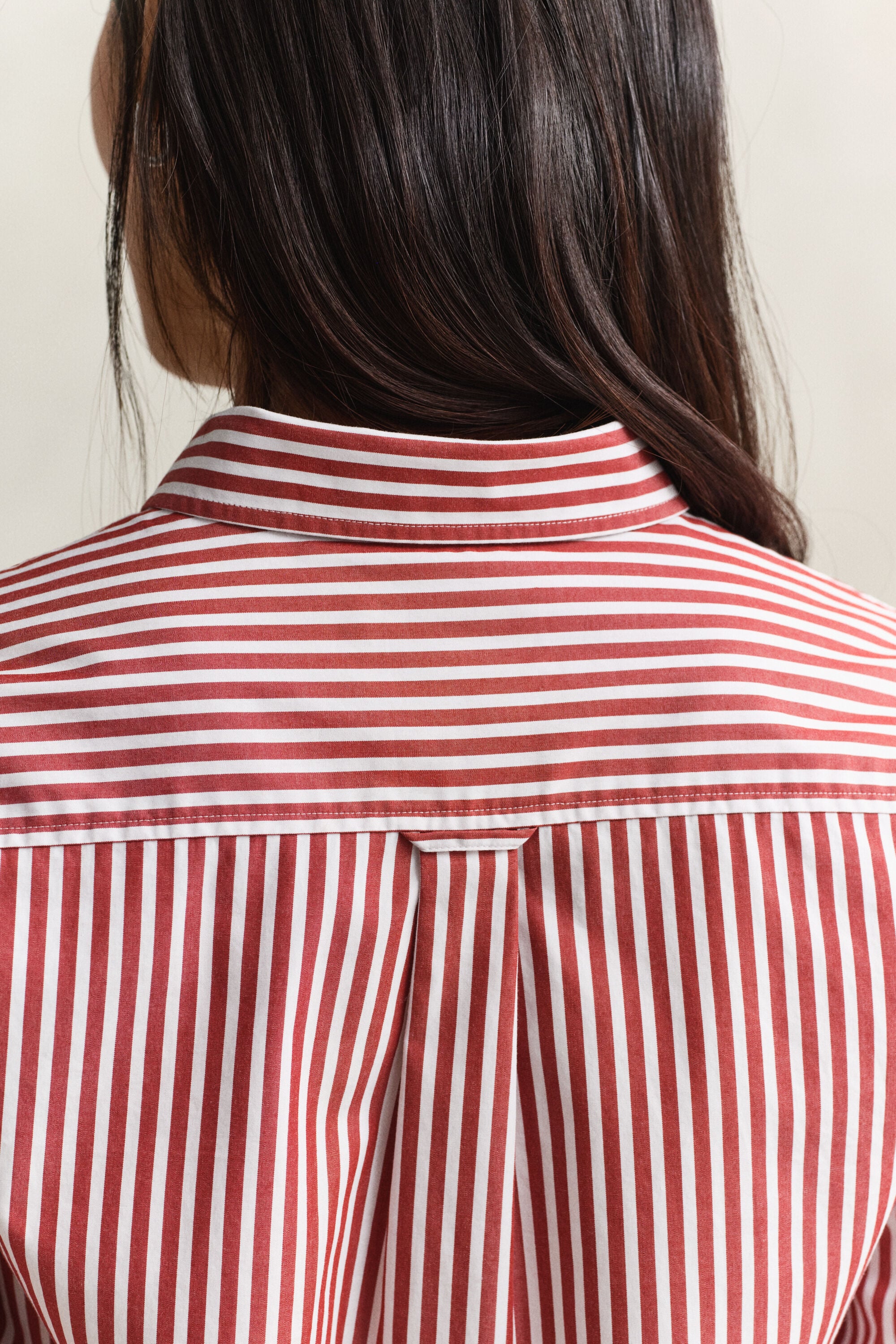 Regular fit stribet klassisk poplin-skjorte