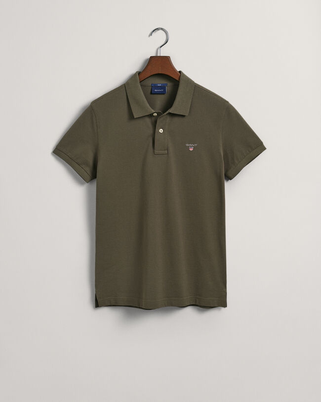 Original slim fit piqu&eacute; poloskjorte