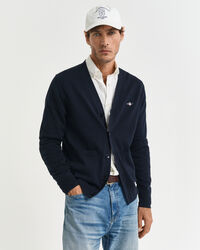 Klassisk cardigan i bomuld med V-hals