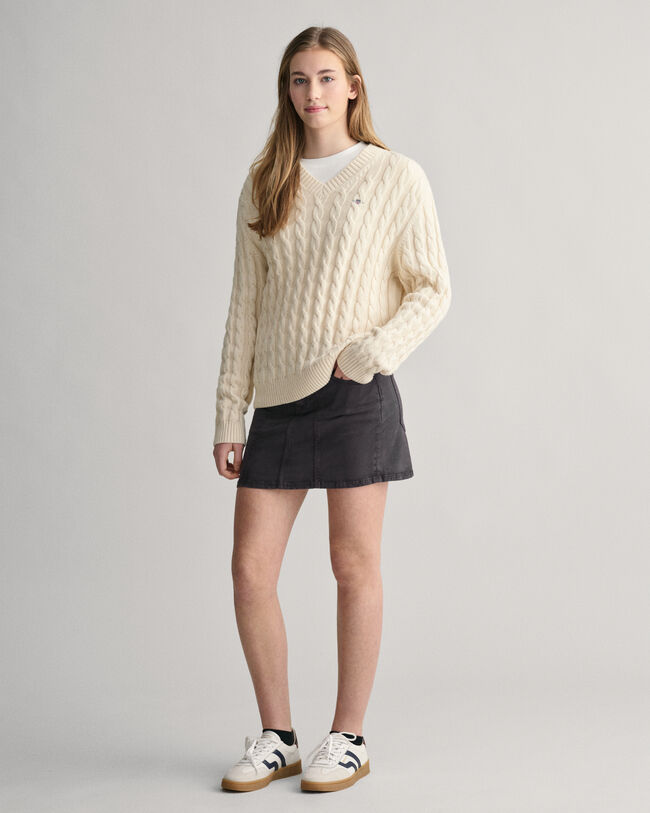 Teen Girls lavtaljet mini-nederdel