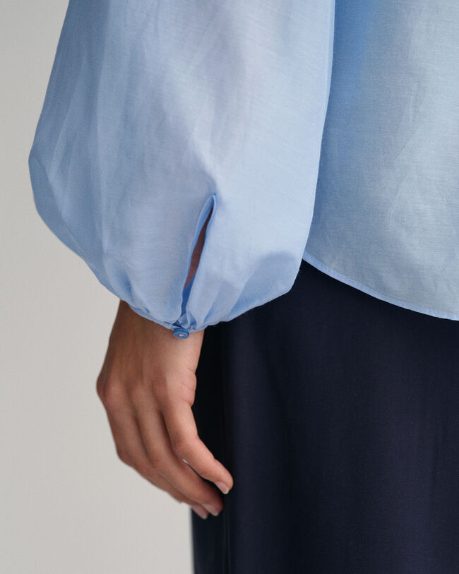 Relaxed fit bomuldssilkebluse