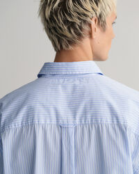 Oversize poplinskjorte med striber