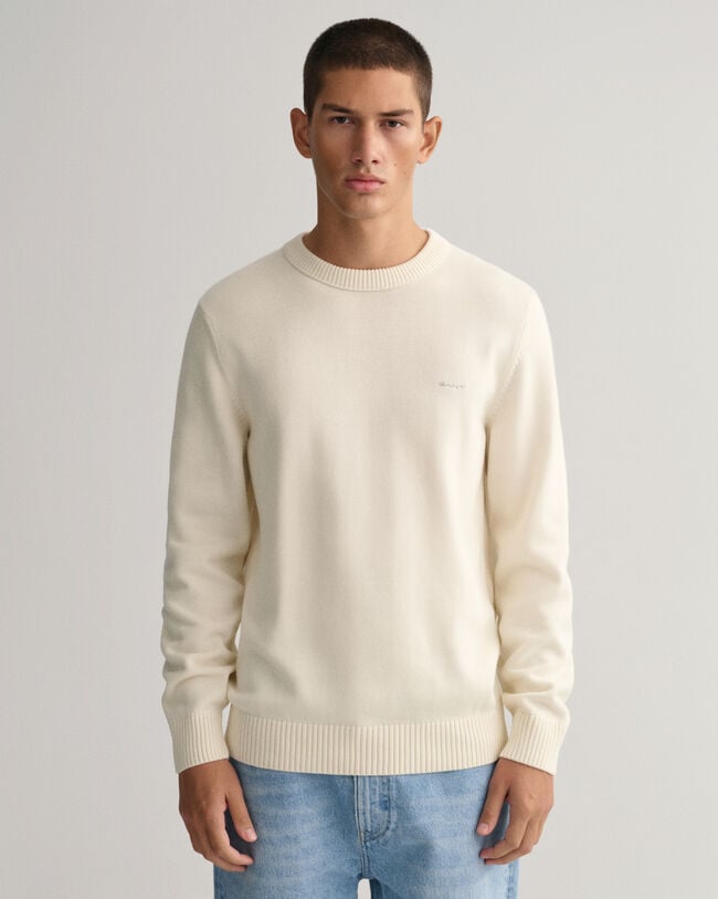 Crewneck sweater i supimabomuld