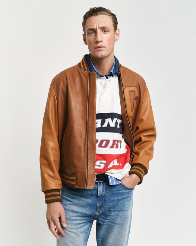 GANT Varsity Jacket af læder