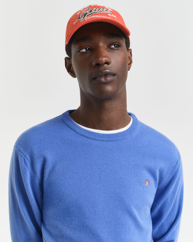 Crewneck sweater i ekstra fin lammeuld