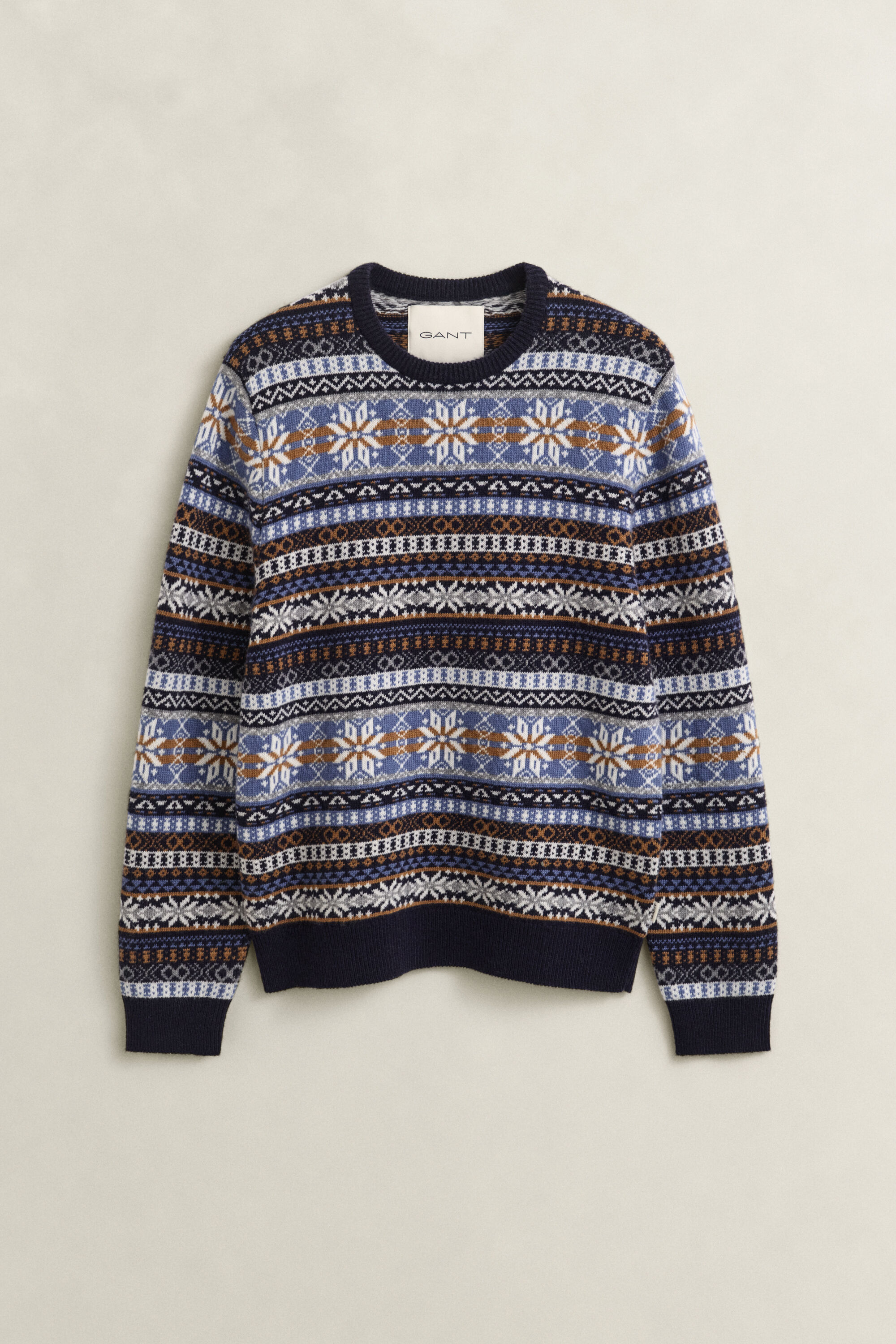 Fair Isle sweater med crewneck