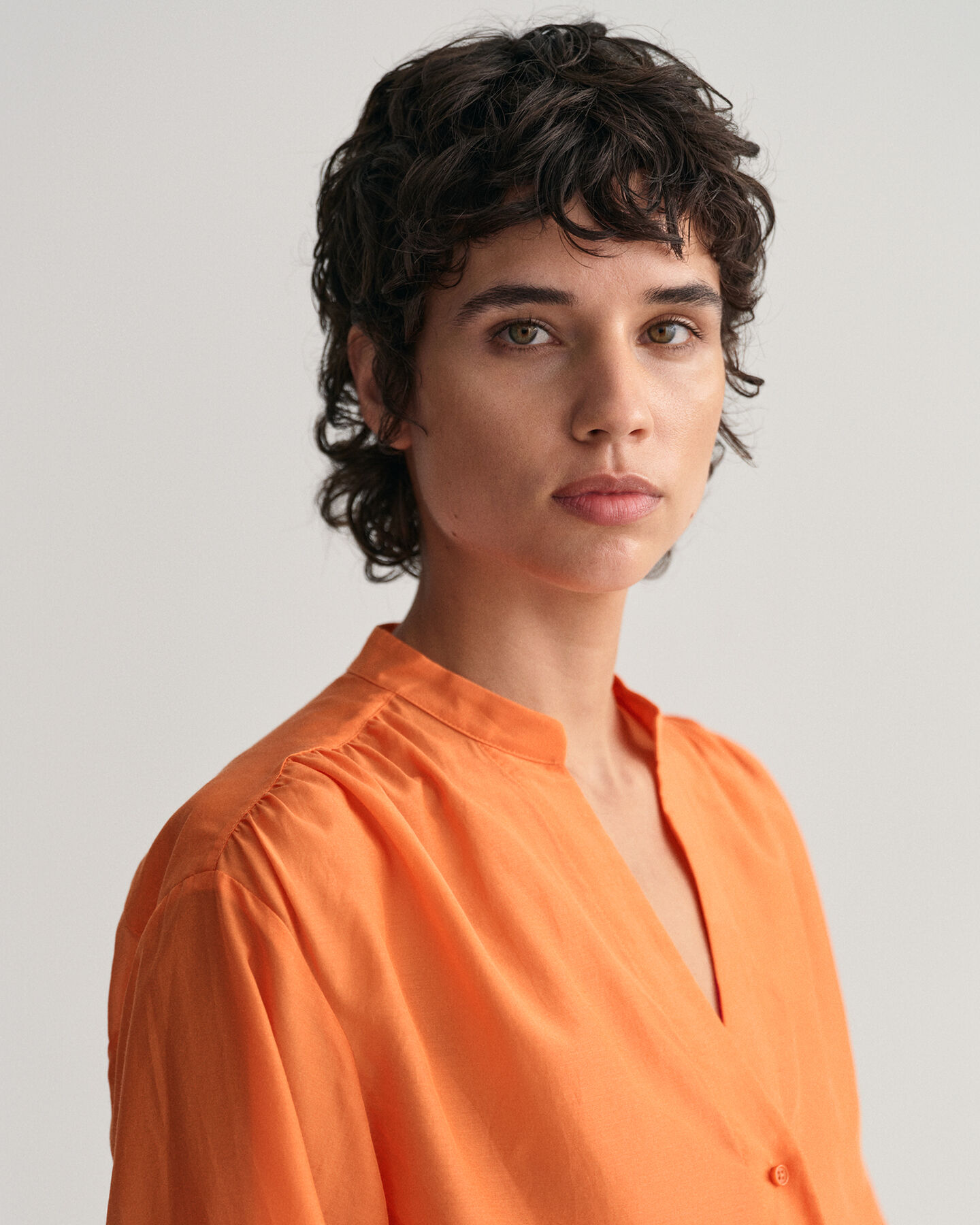 Relaxed fit bomuldssilkebluse