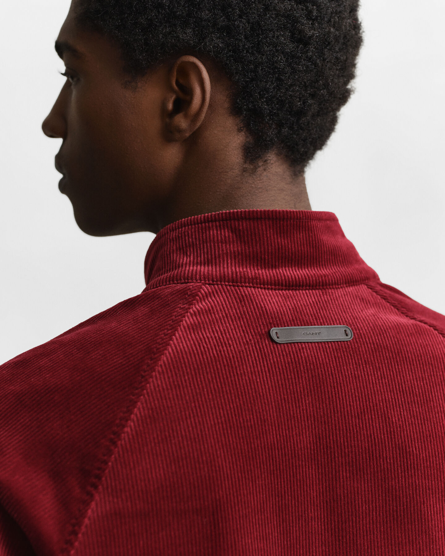 Harrington jakke i jernbanefløjl