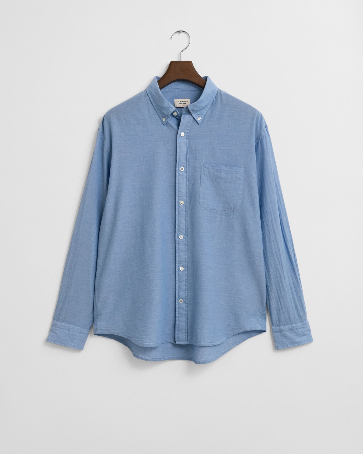Relaxed fit indigo chambray skjorte