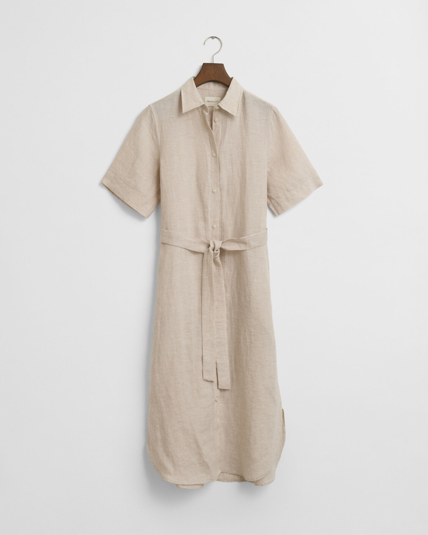 Skjortekjole af h&oslash;r med korte &aelig;rmer