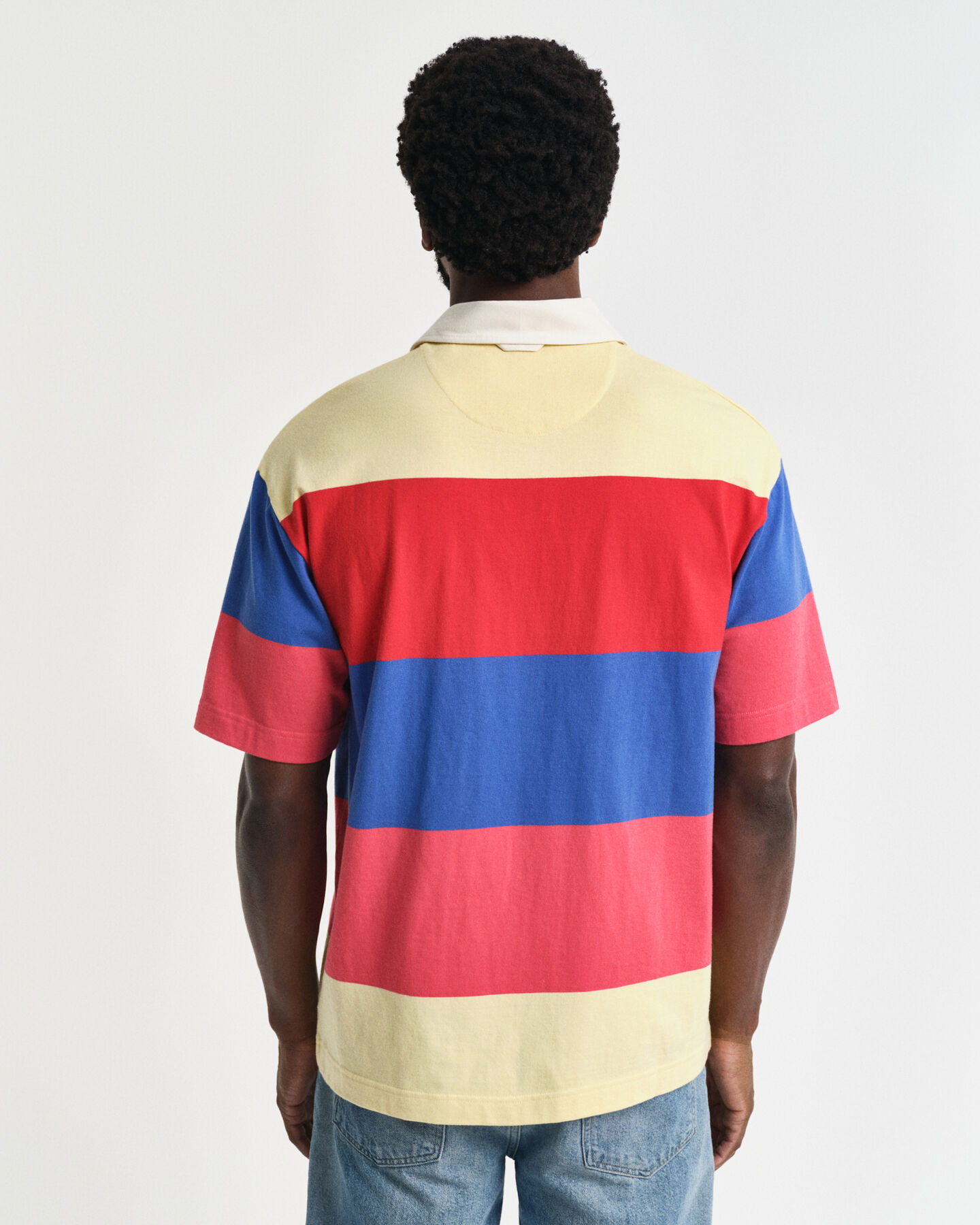 Kort&aelig;rmet Heavy Rugger med striber