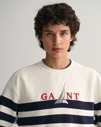 Sail Graphic stribet sweatshirt med crewneck