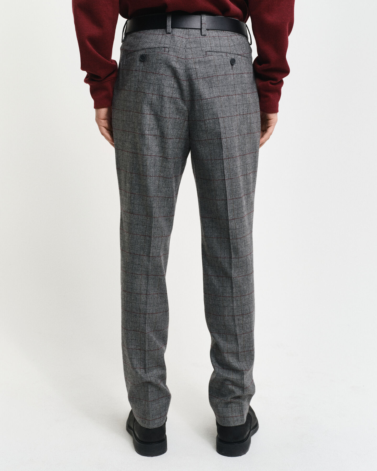 Slim fit jakkesæt-bukser med tern