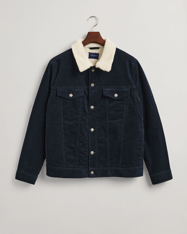 Trucker-jakke af jernbanefløjl