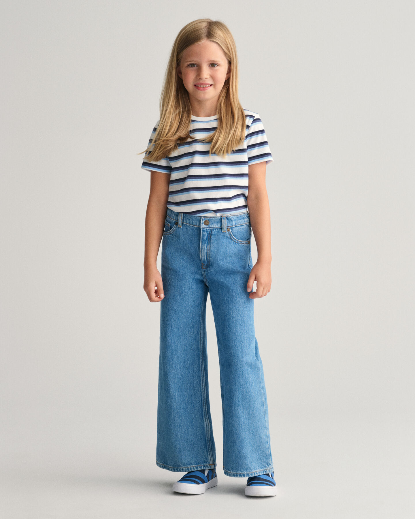 Girls jeans med brede ben