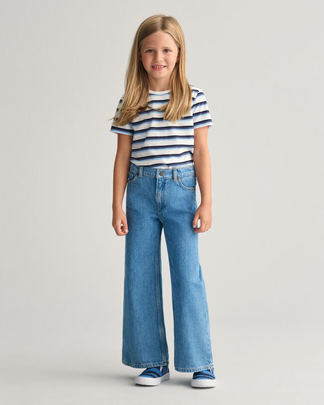 Girls jeans med brede ben