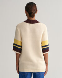 Strikket poloskjorte