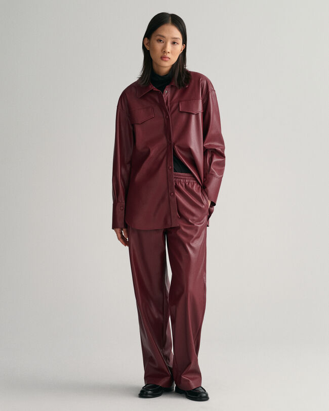 Relaxed fit Pull-On bukser i kunstlæder