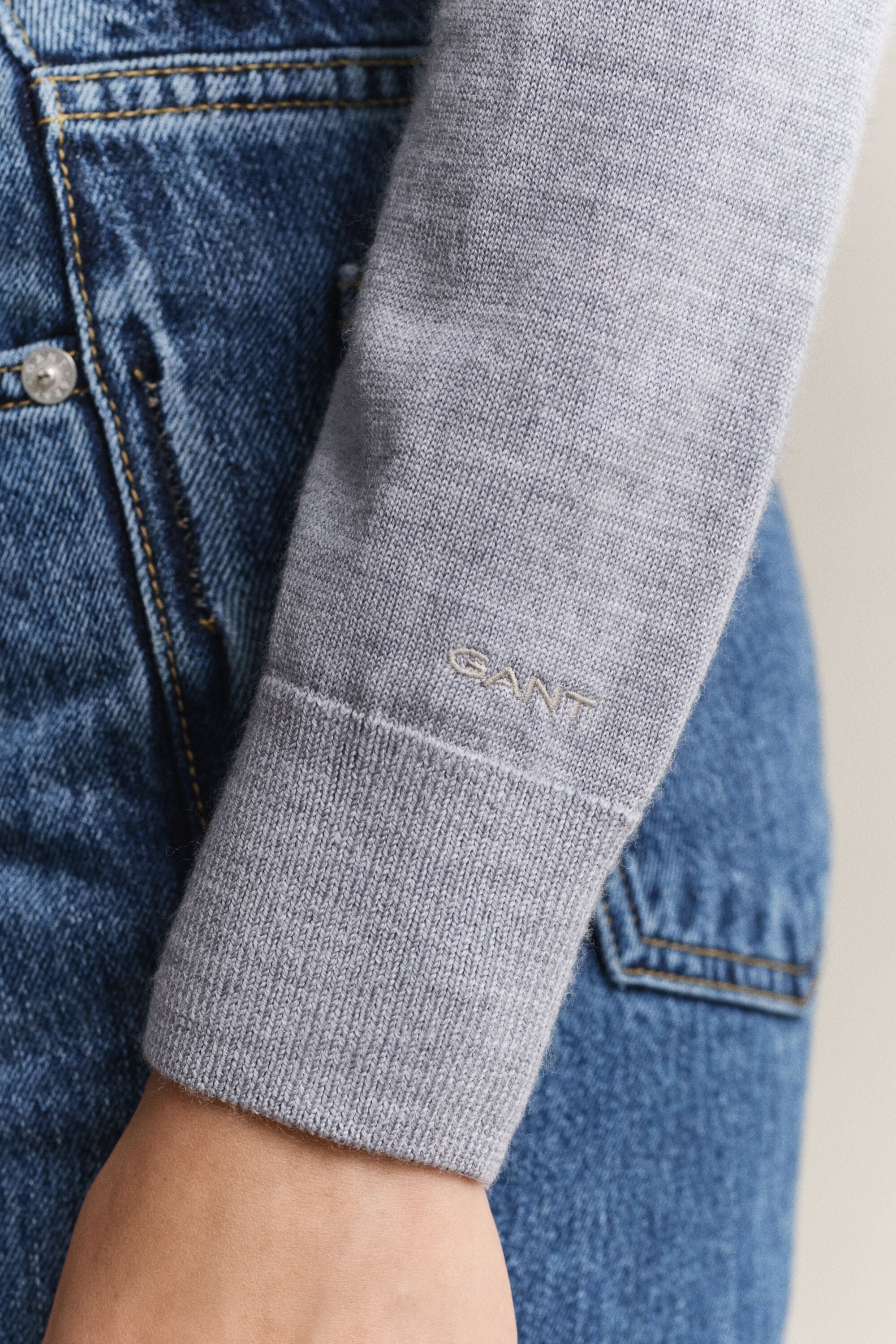 Rullekrave sweater af ekstra fin merinould