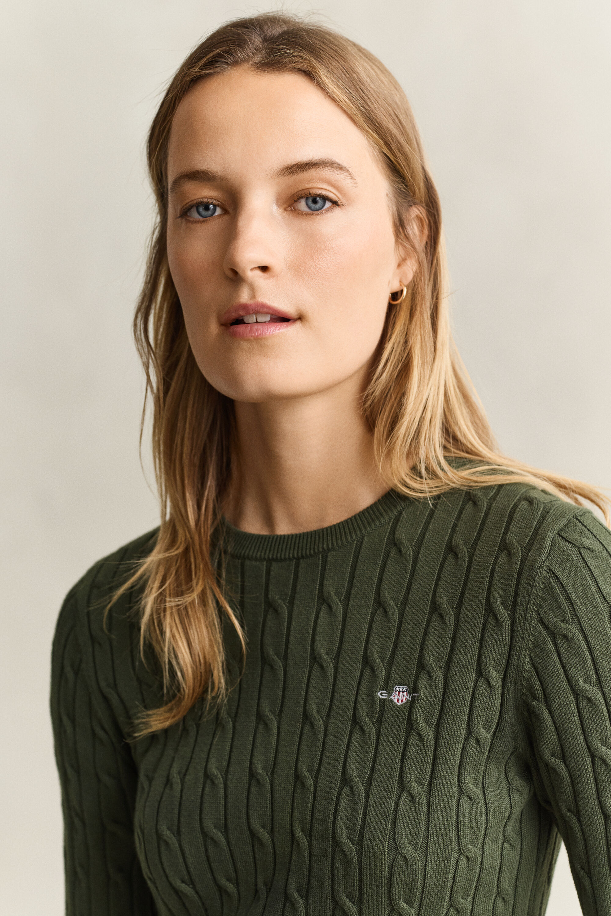 Classic sweater med kabelstrik