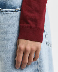 Sømløs langærmet poloskjorte