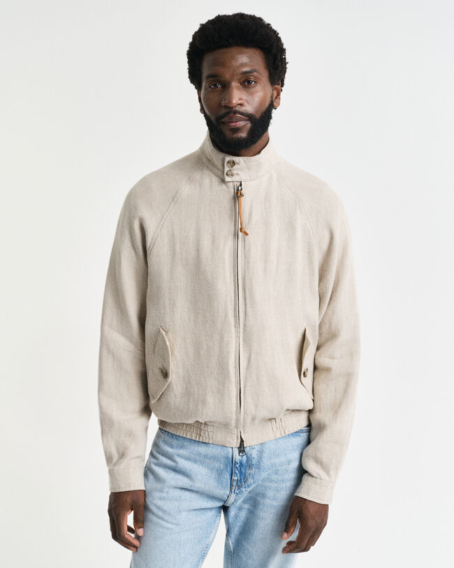 Harrington jakke af hør