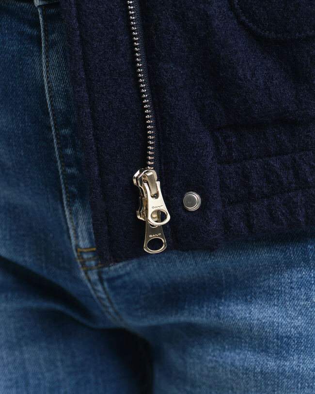 Harrington jakke af uld