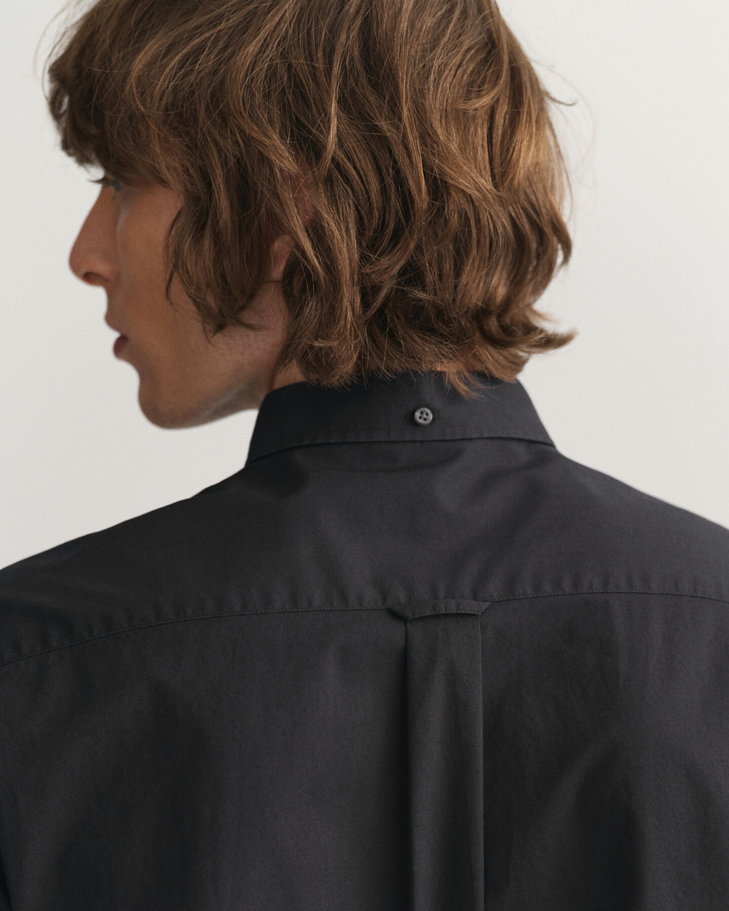 Regular fit tætvævet skjorte