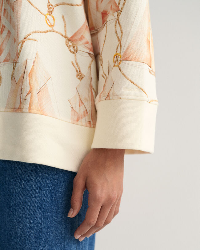 Hættetrøje med Sailing-tryk