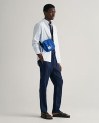 Relaxed fit hørbukser med løbesnor