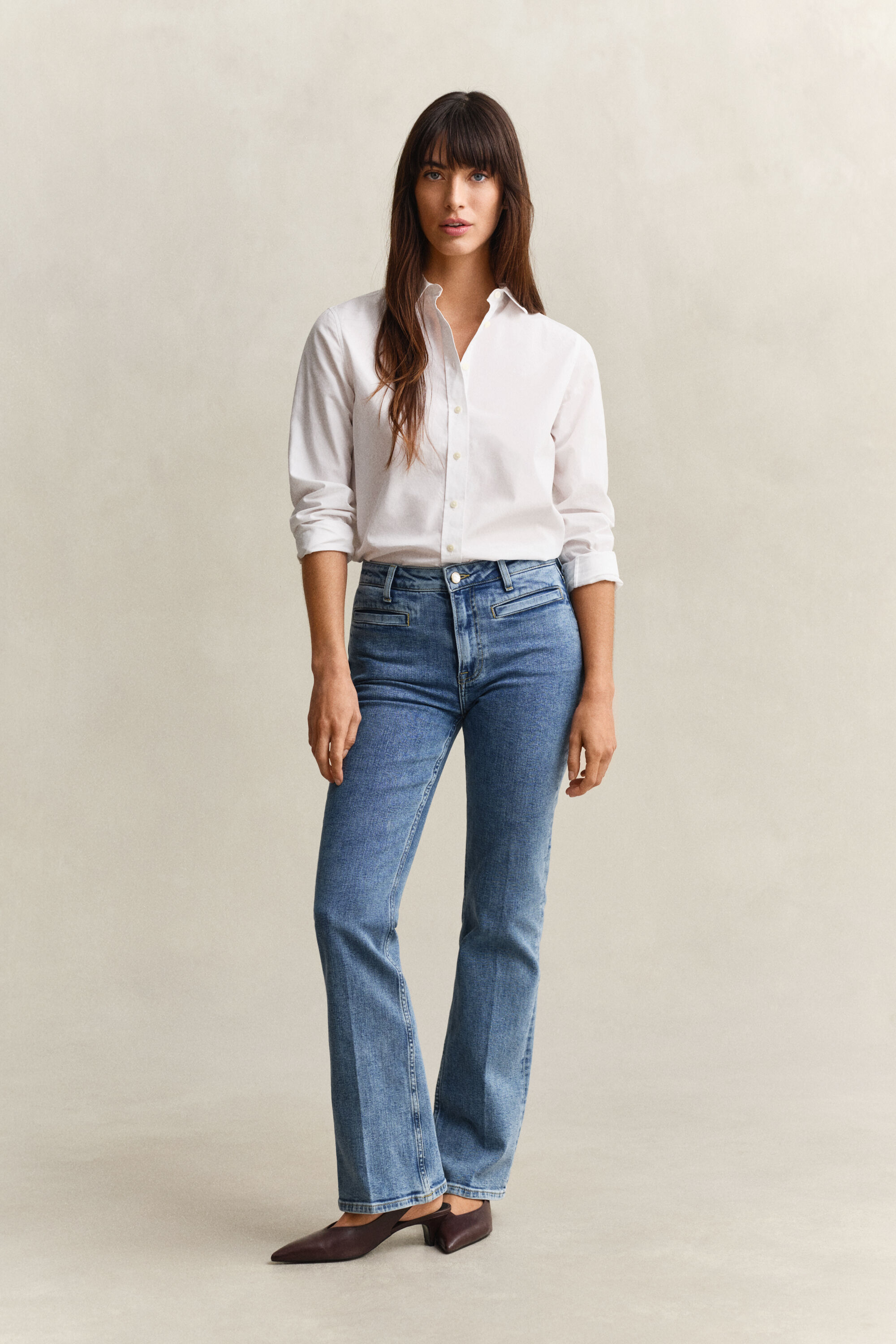 Monogram jeans med svaj