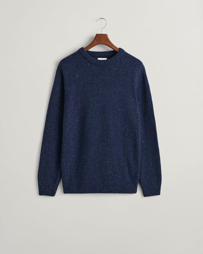 Crewneck sweater med uldnister