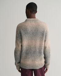 Ombr&eacute; crewneck sweater af bl&oslash;d uld