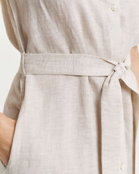 Skjortekjole af h&oslash;r med korte &aelig;rmer