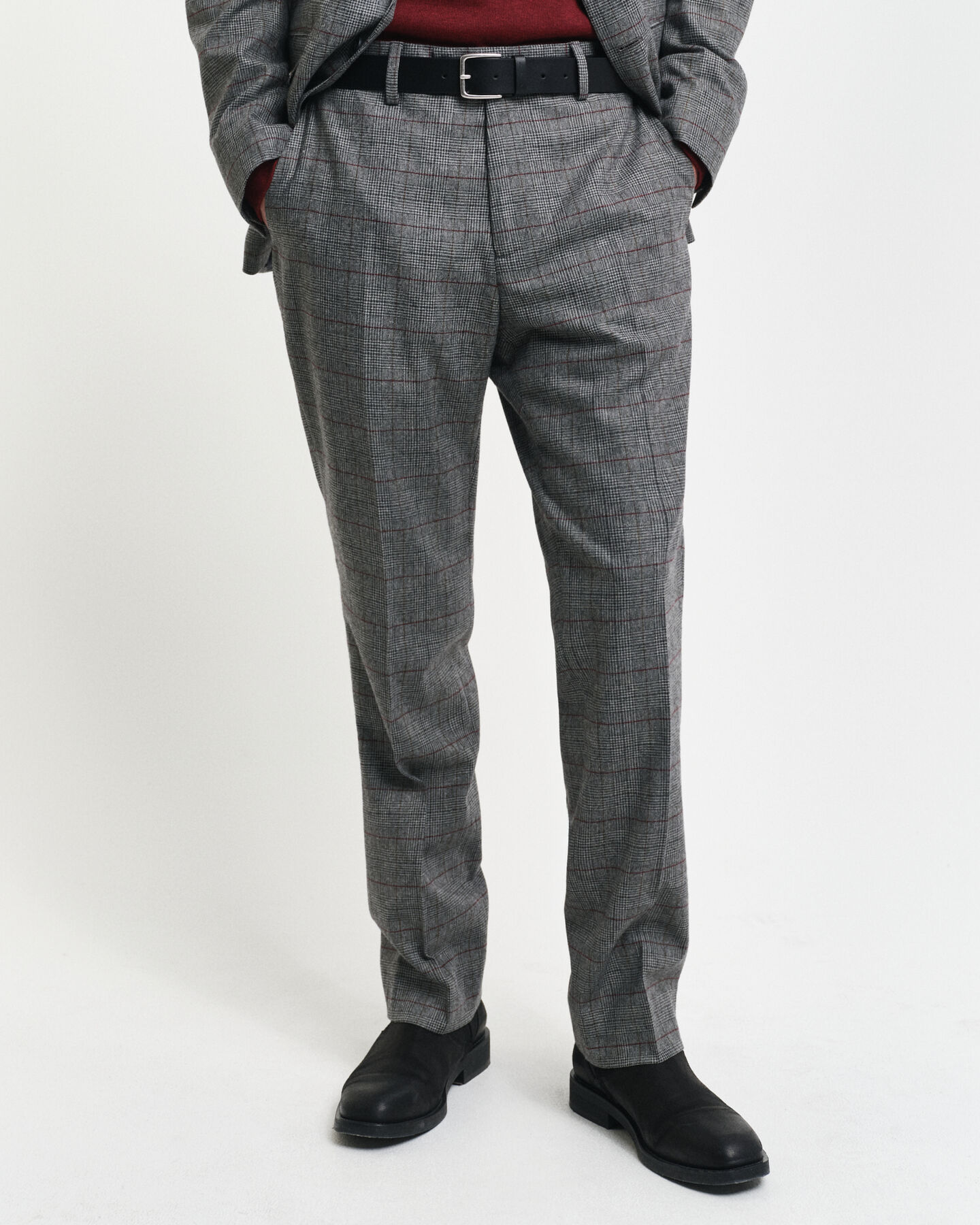 Slim fit jakkesæt-bukser med tern