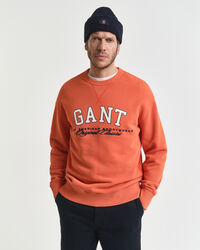 Sweatshirt med college-grafik og crewneck