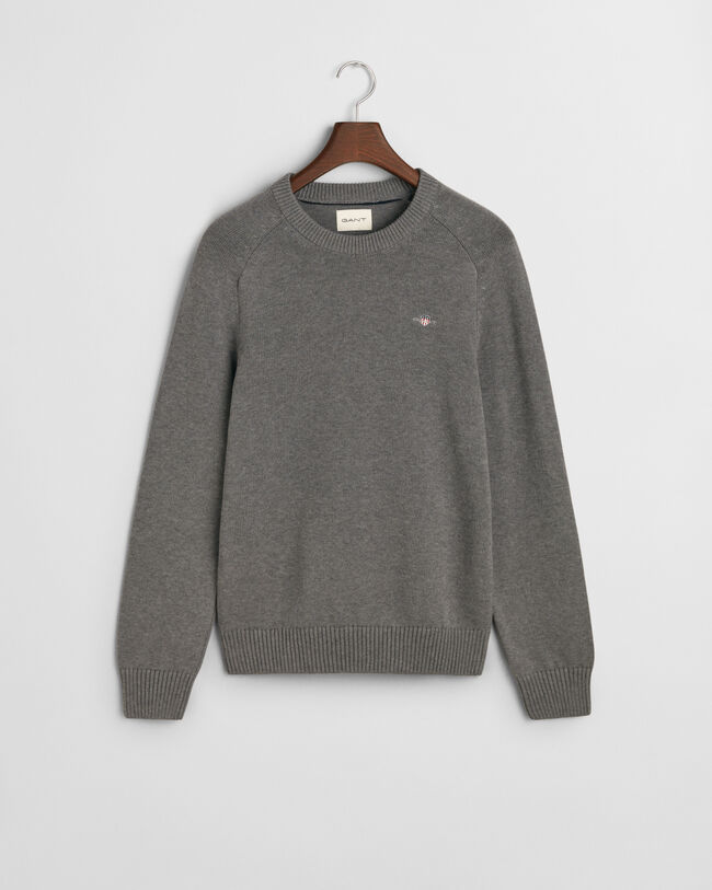 Afslappet crewneck sweater i bomuld