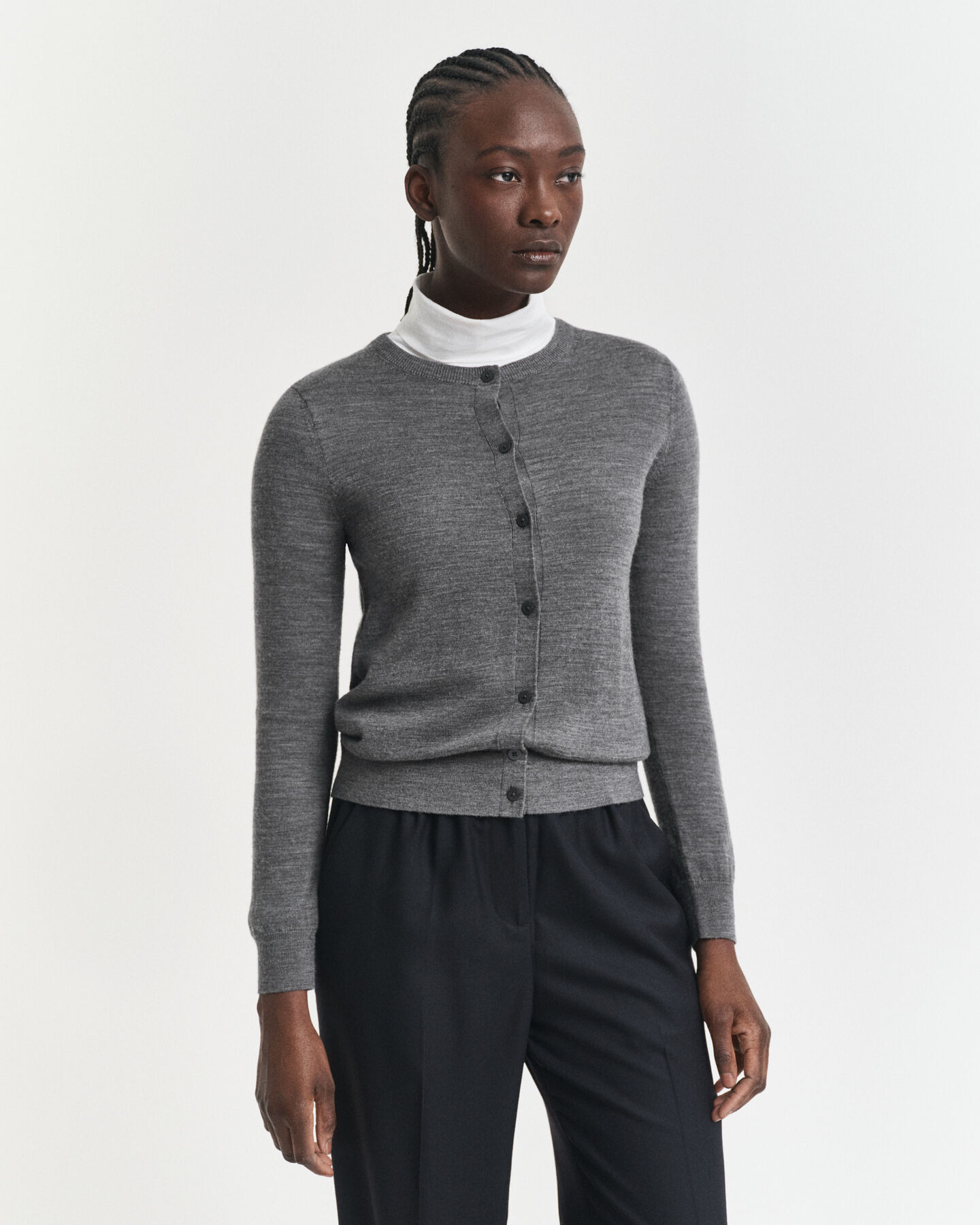 Cardigan af ekstra fin merinould