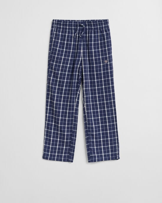 Kids ternede pyjamasbukser af flannel