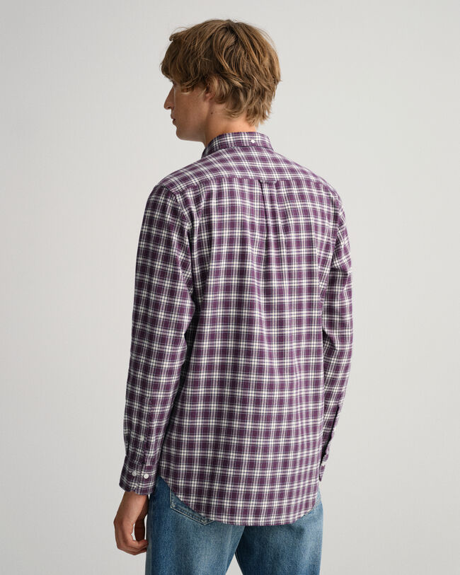 Regular fit ternet flannelskjorte