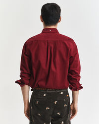 Regular fit skjorte af jernbanefløjl