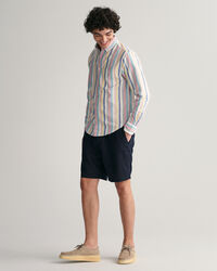 Shorts af hør med løbesnor