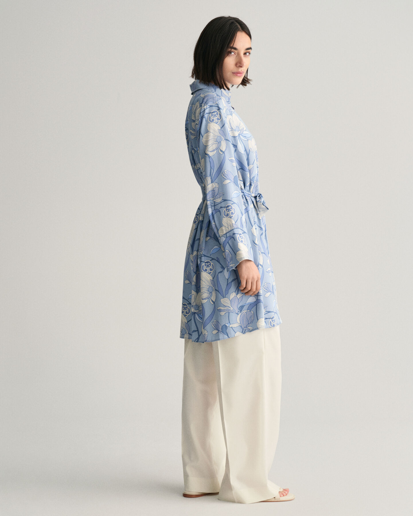 Magnolia Print skjortekjole