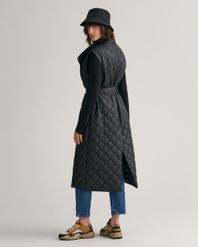 Lang quiltet vest