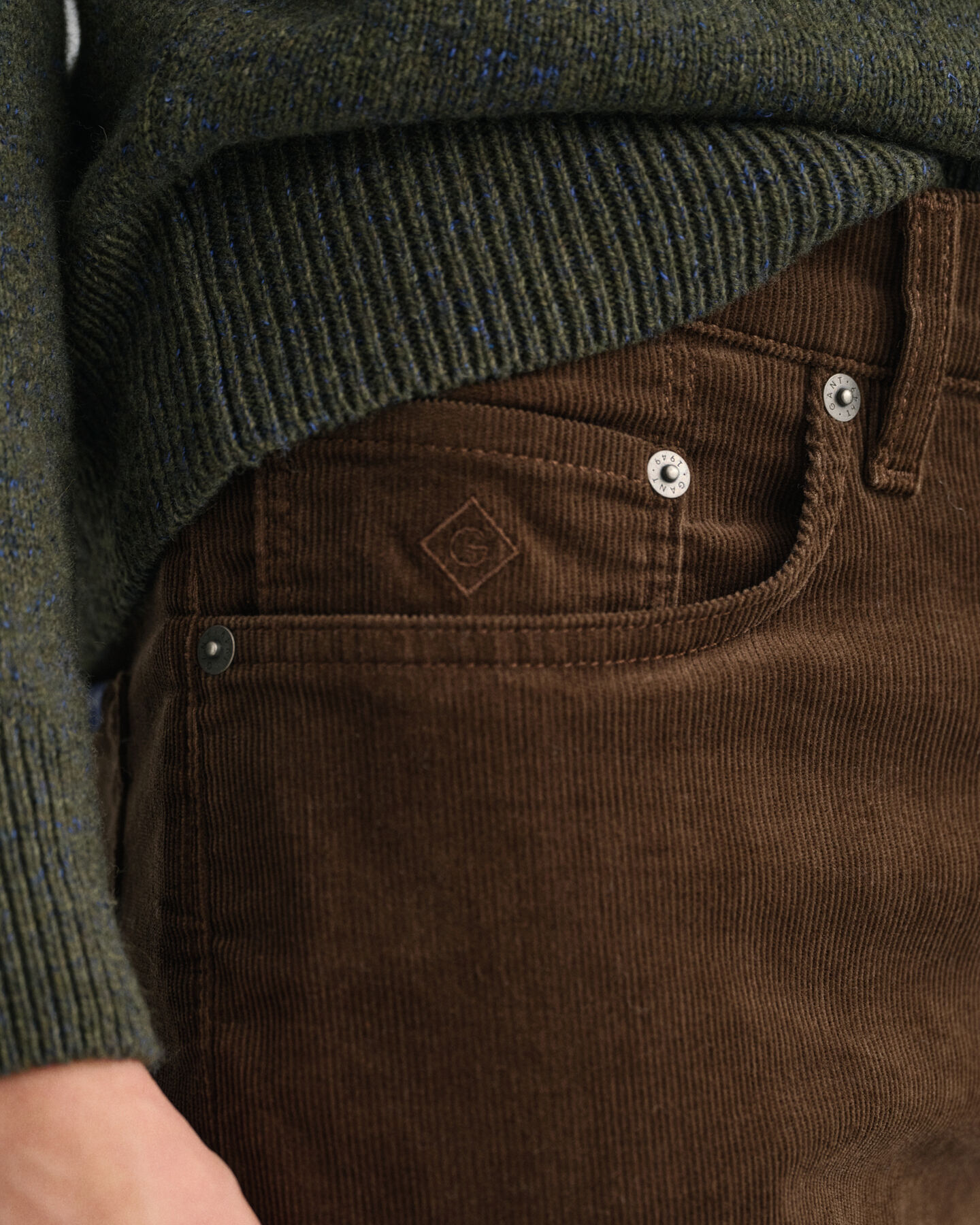 Hayes Slim fit jeans af jernbanefl&oslash;jl