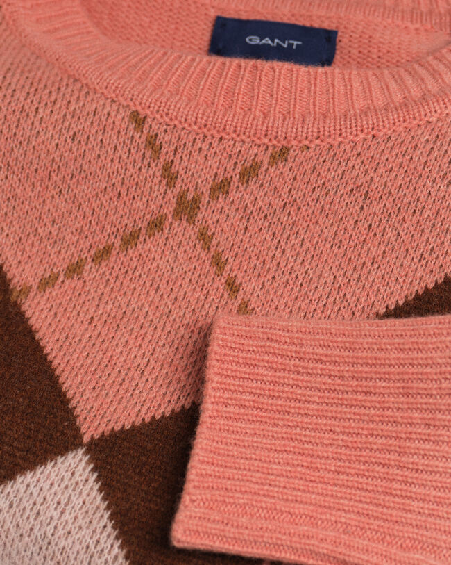 Argyle sweater med crewneck