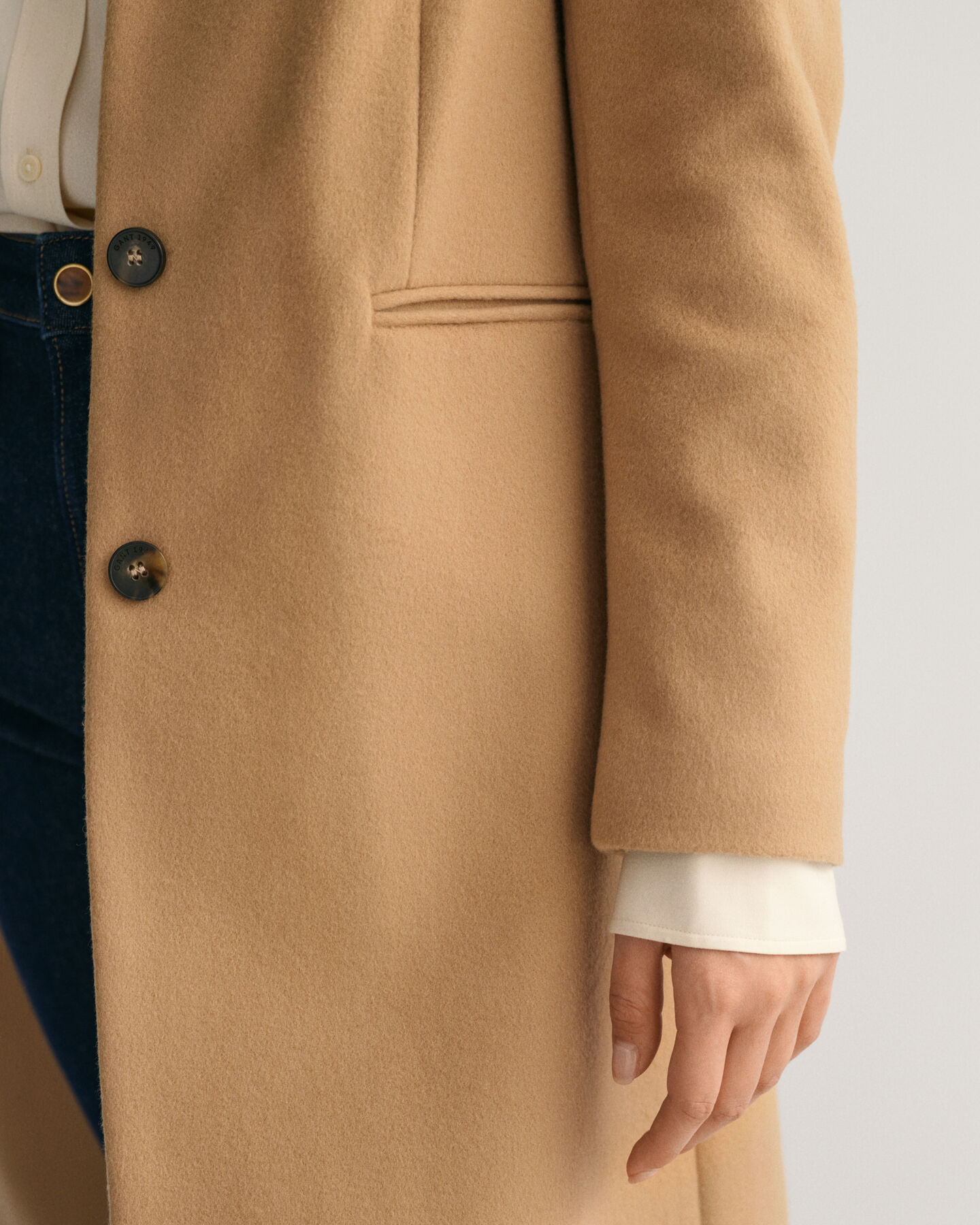 Skræddersyet frakke af uldblanding