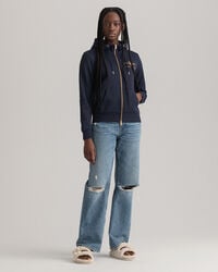 Archive Shield hættetrøje med hel lynlås